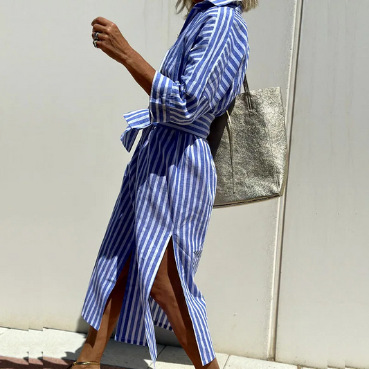 Shirt Dress | Women's Elegant Striped Asher