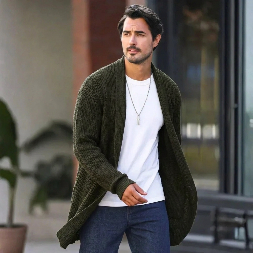 Reid | Men's Open Front Shawl Collar Cardigan