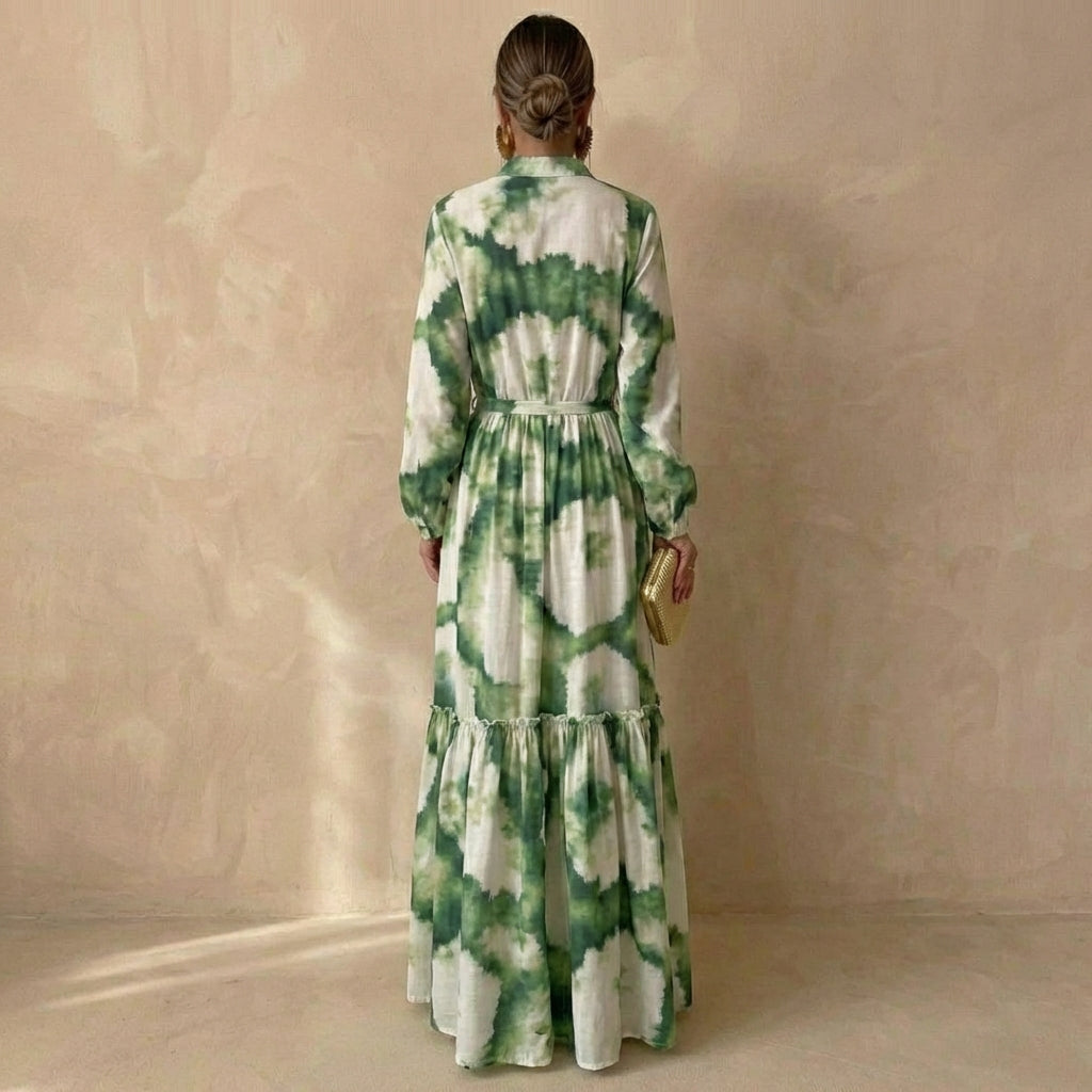 Maxi Dress | Women's Floral Long-Sleeve Boho