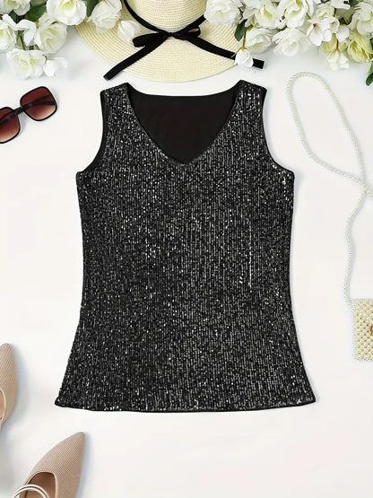 Sleeveless Top | Women's Embellished Elegant
