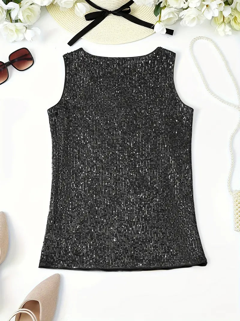 Sleeveless Top | Women's Embellished Elegant