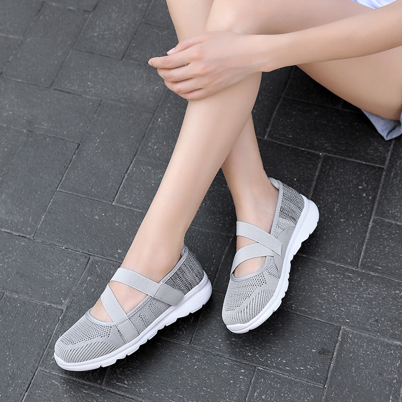 Ballet Flats | Women's Knitted Adjustable Premium