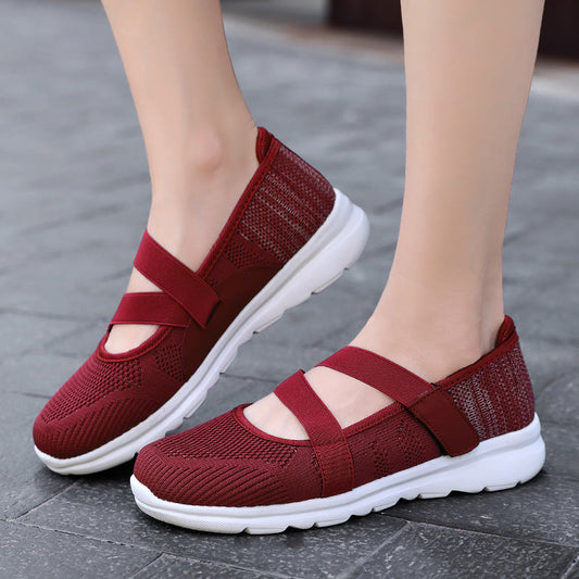 Ballet Flats | Women's Knitted Adjustable Premium