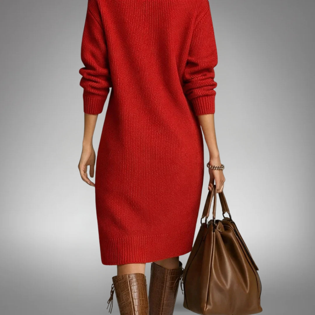 Mira | Knit Polo Midi Dress