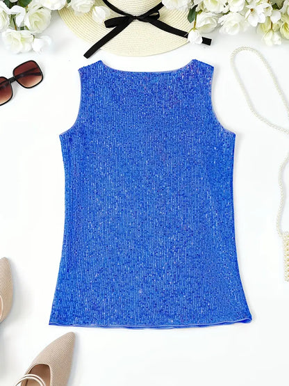 Sleeveless Top | Women's Embellished Elegant