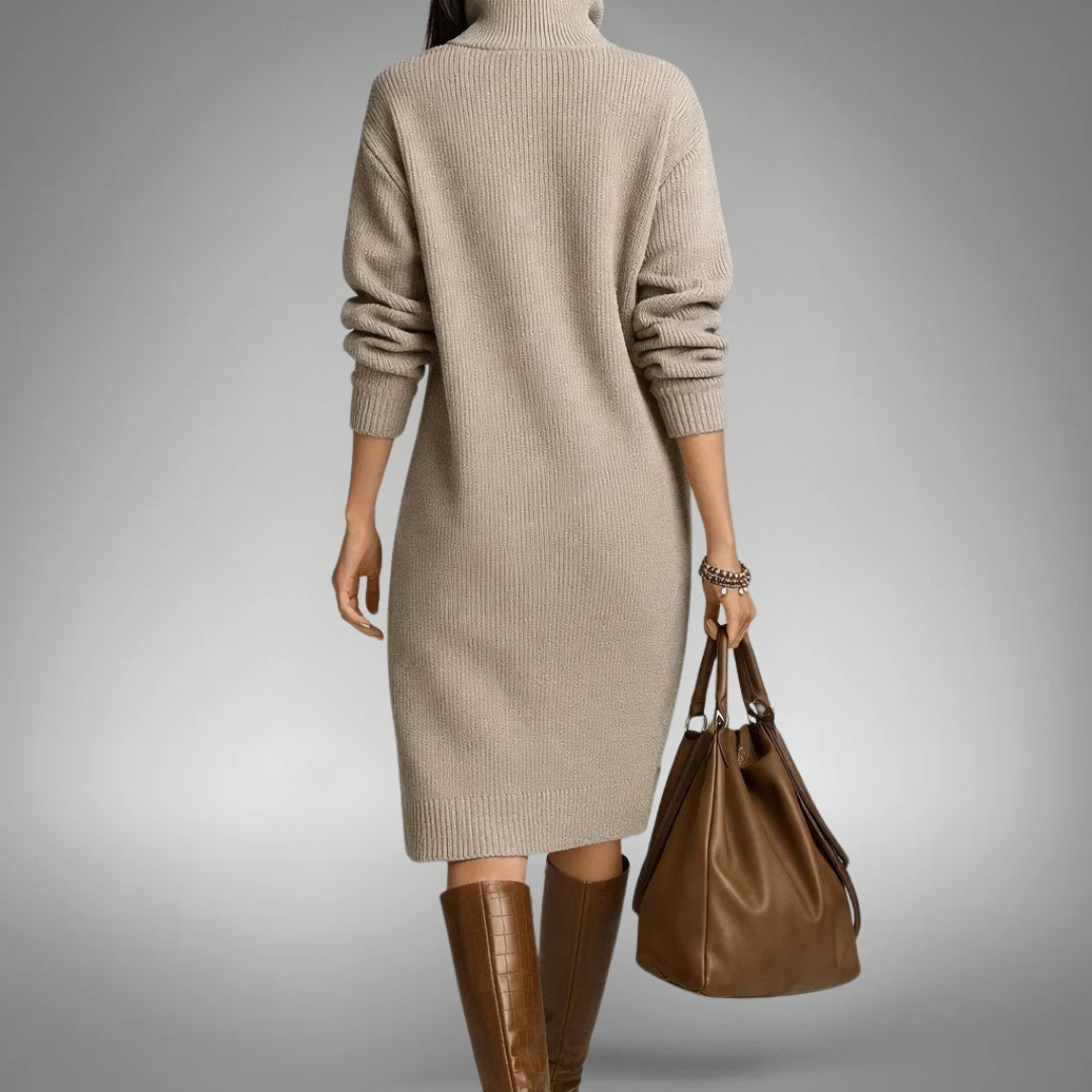 Mira | Knit Polo Midi Dress