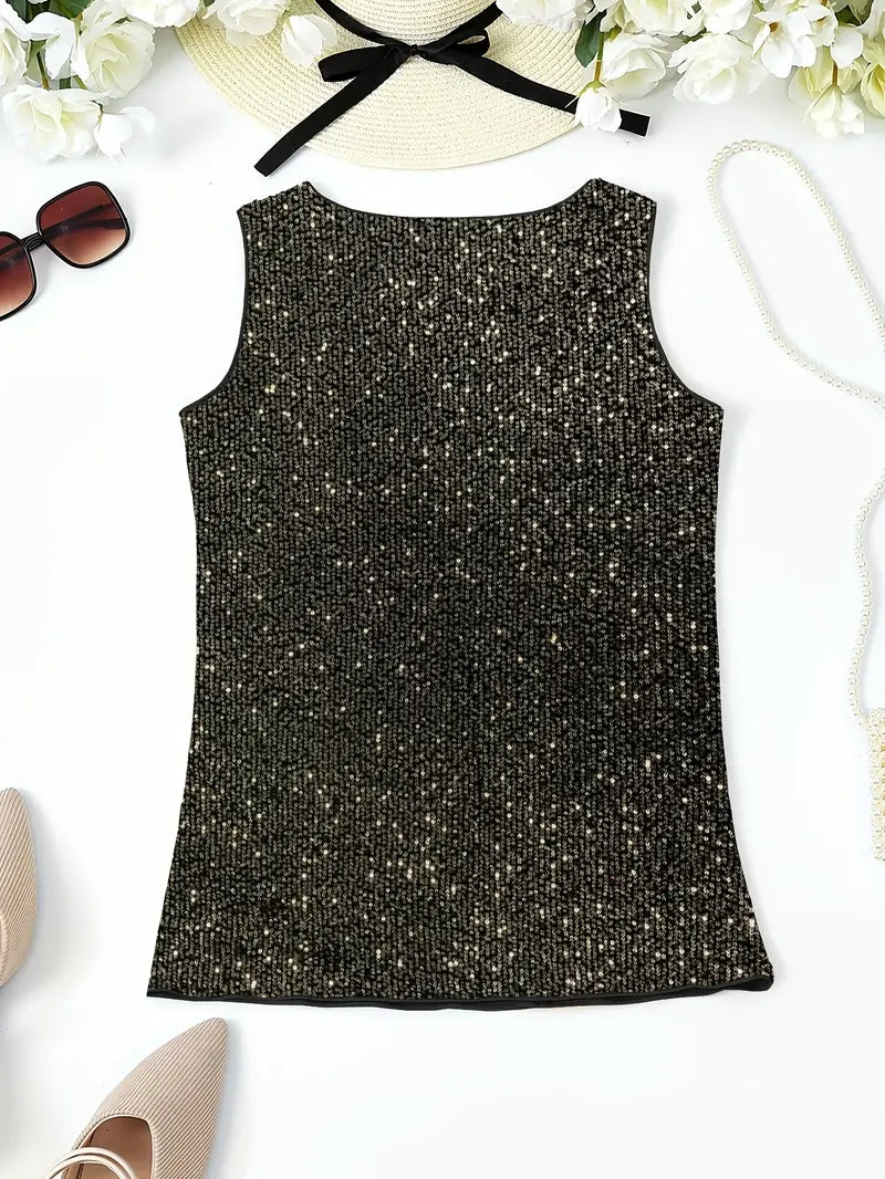 Sleeveless Top | Women's Embellished Elegant