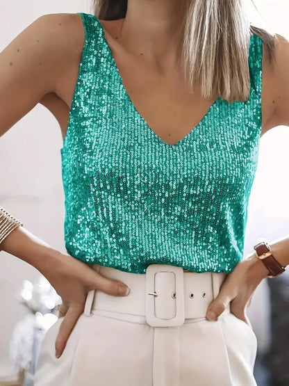Sleeveless Top | Women's Embellished Elegant