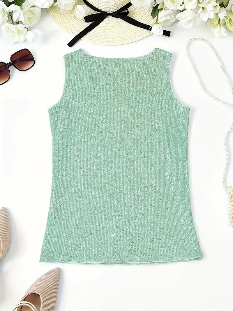 Sleeveless Top | Women's Embellished Elegant