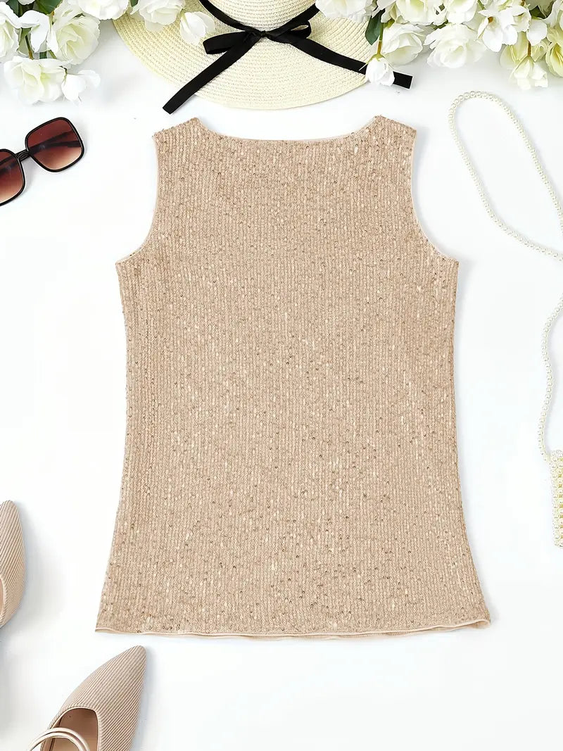 Sleeveless Top | Women's Embellished Elegant