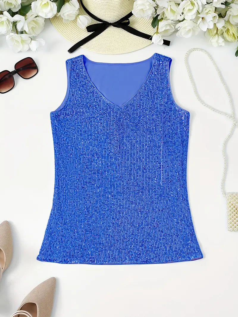 Sleeveless Top | Women's Embellished Elegant