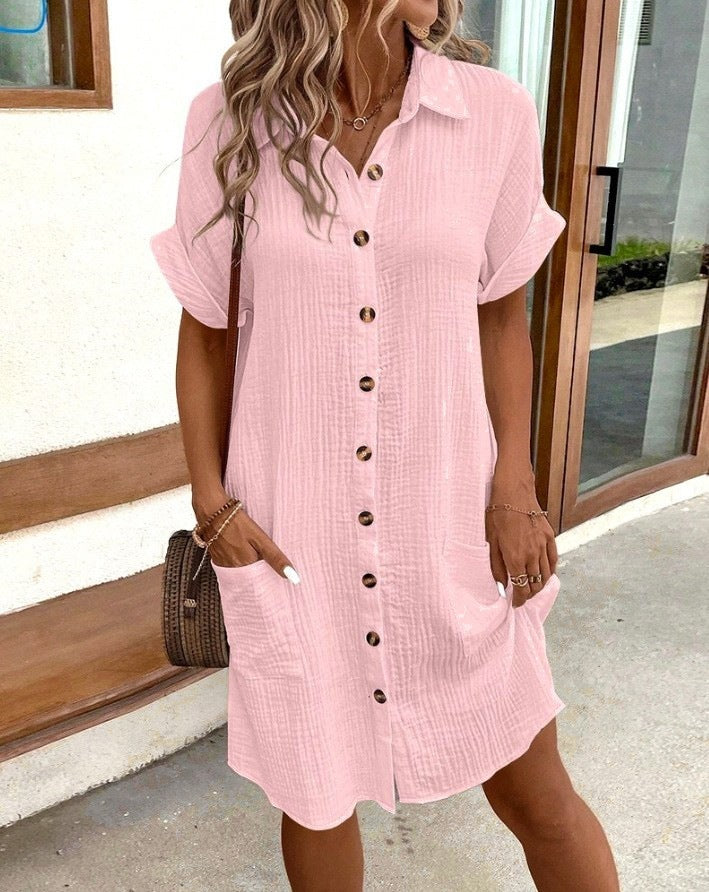 Mini Dress | Women's Cotton Linen Casual