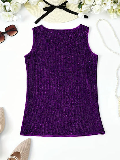 Sleeveless Top | Women's Embellished Elegant