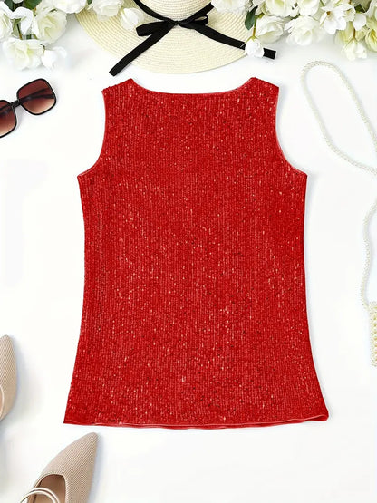 Sleeveless Top | Women's Embellished Elegant