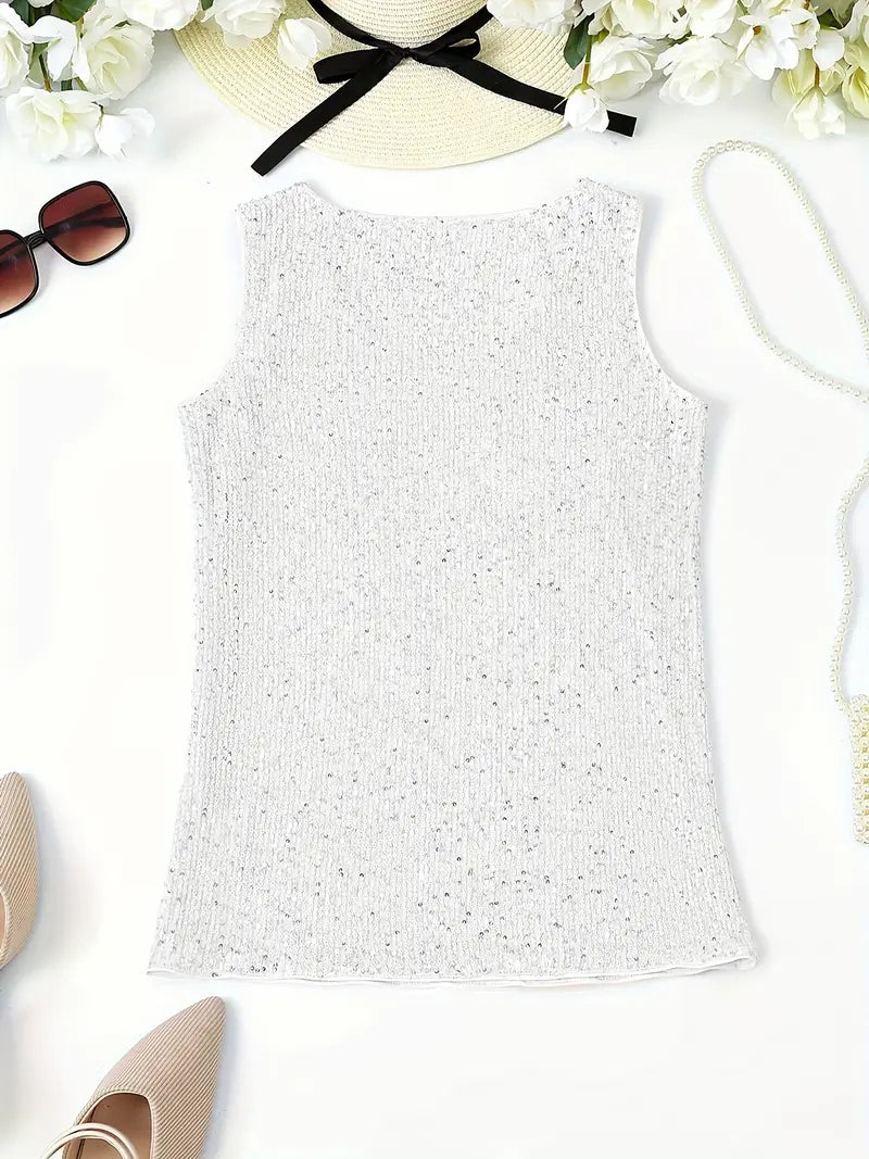Sleeveless Top | Women's Embellished Elegant