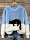 Ines | Cat Motif Knit Sweater