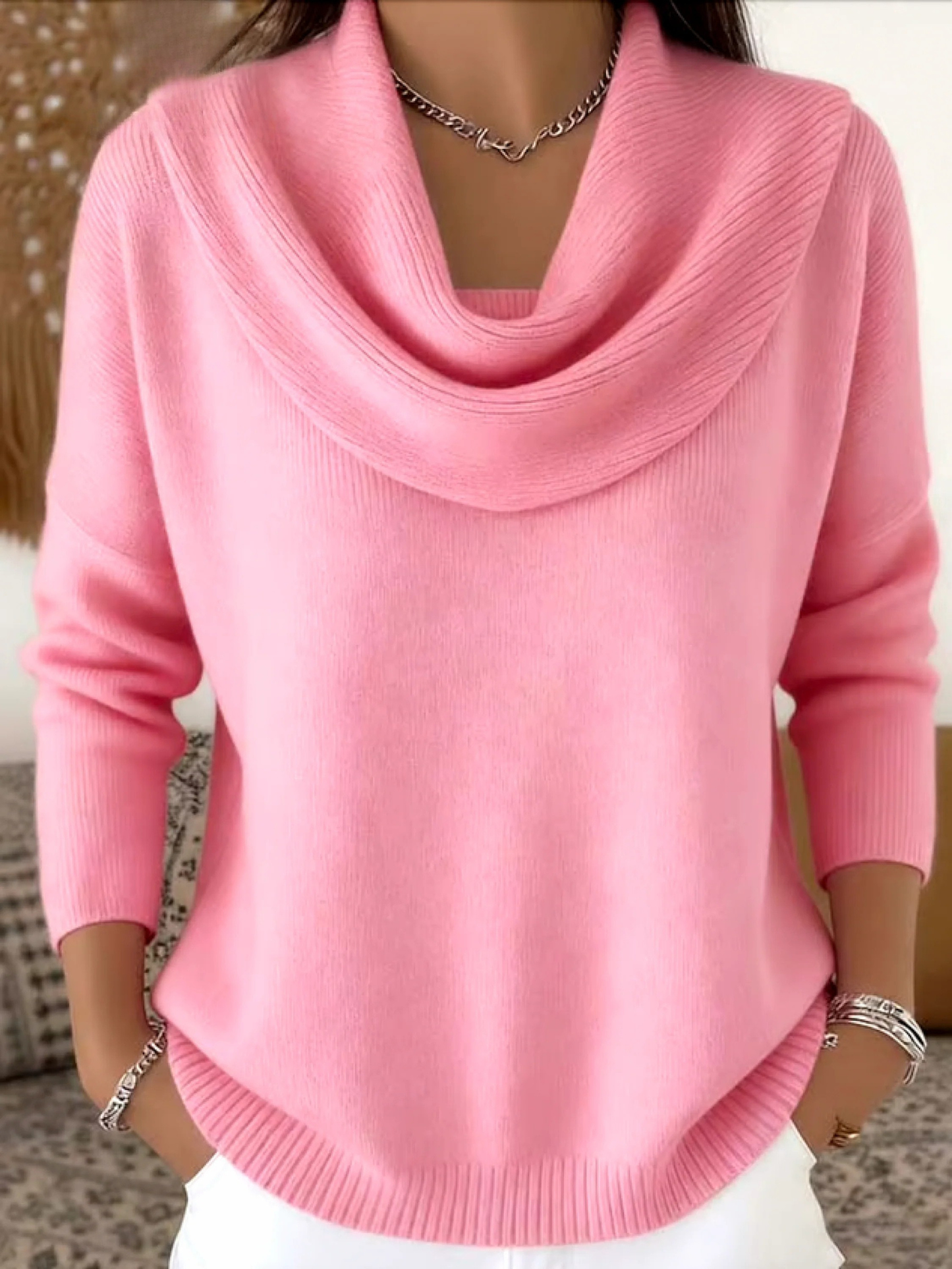 Thea | Cowl-Neck Knit Jumper