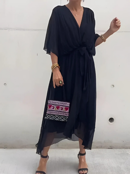 Maxi Dress | Women's Wrap Elegant Seraphina Laurent