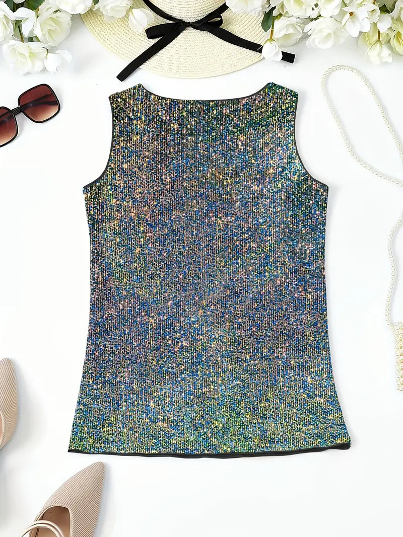 Sleeveless Top | Women's Embellished Elegant