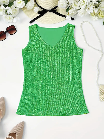 Sleeveless Top | Women's Embellished Elegant