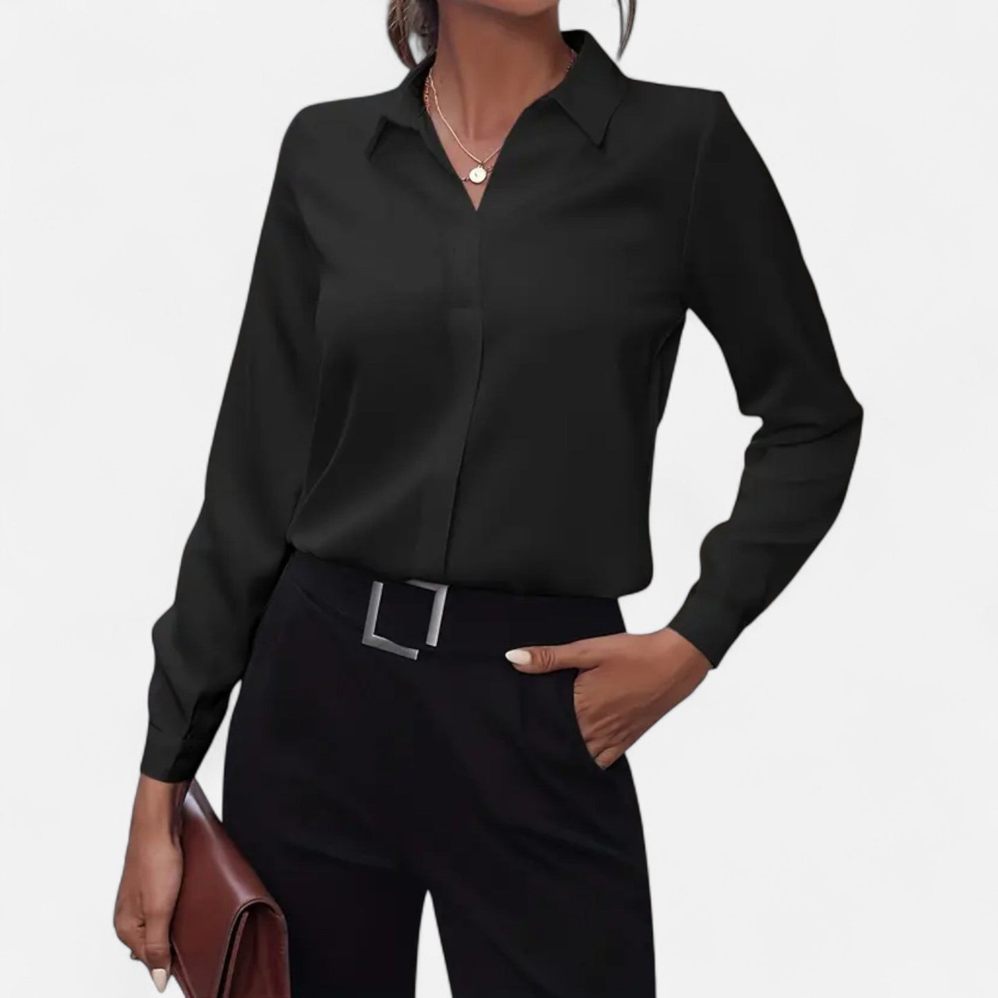 Button Up Shirt | Women's Denim Elegant Camille Laurent
