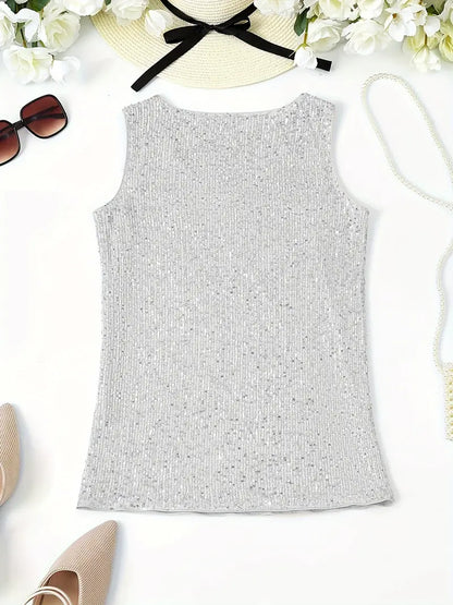 Sleeveless Top | Women's Embellished Elegant