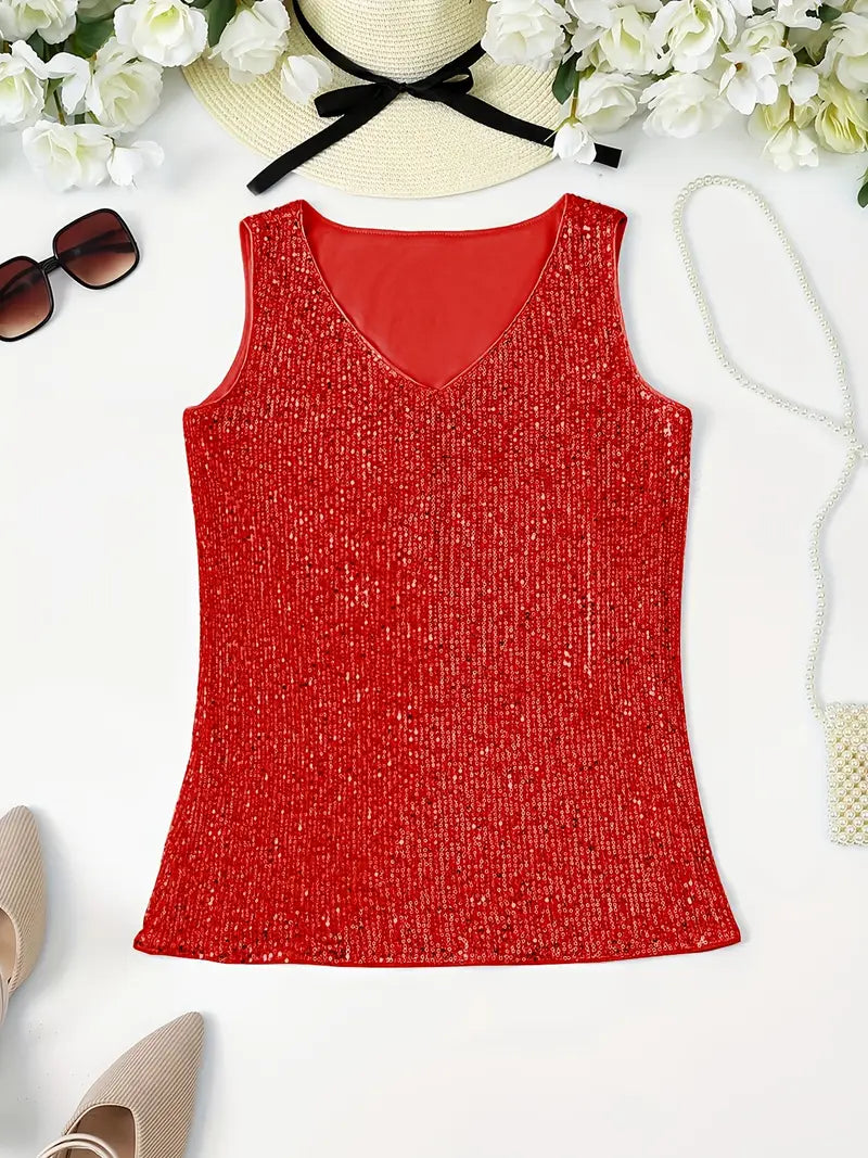 Sleeveless Top | Women's Embellished Elegant