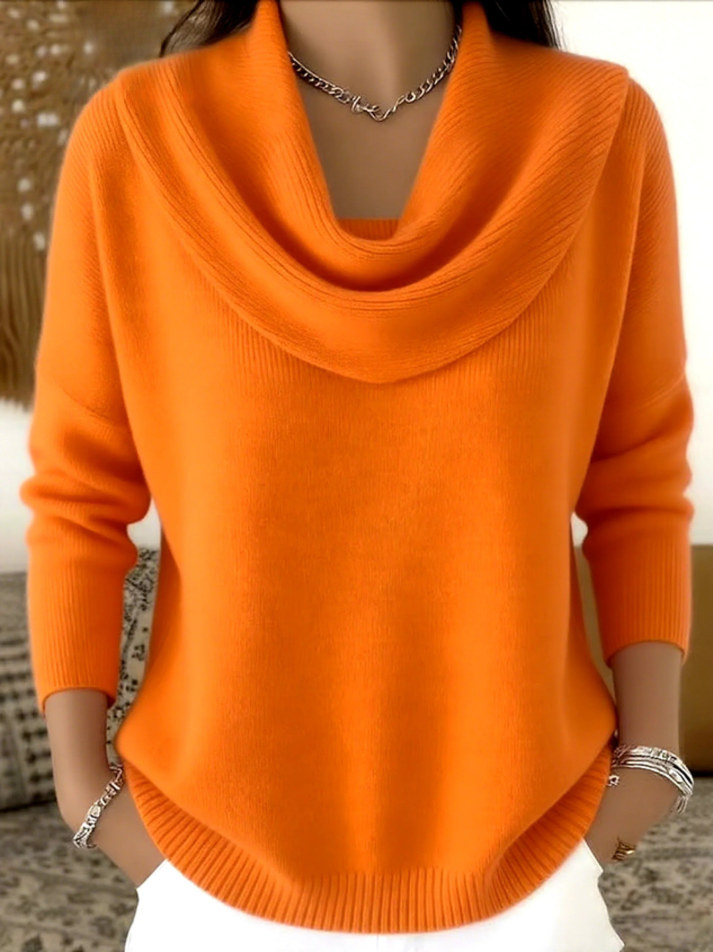 Thea | Cowl-Neck Knit Jumper