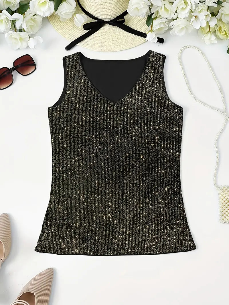 Sleeveless Top | Women's Embellished Elegant