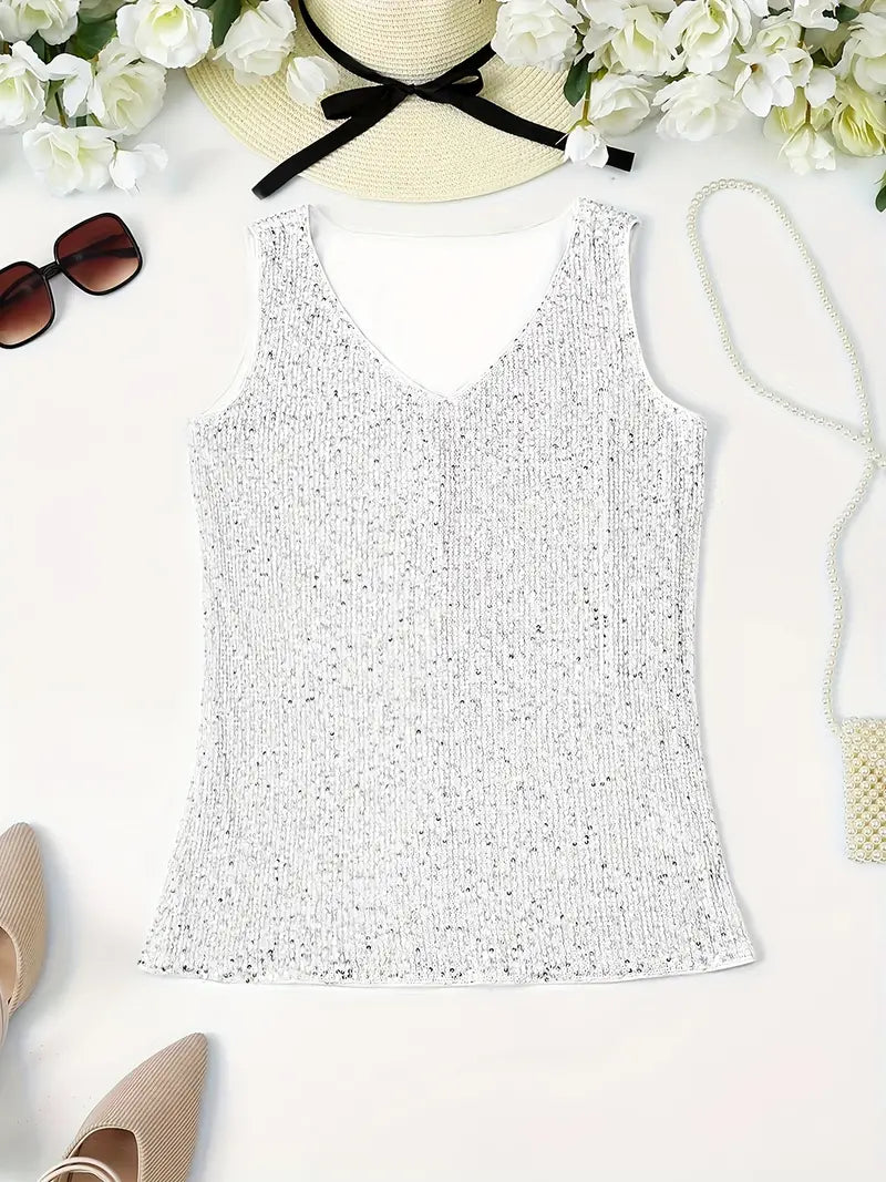 Sleeveless Top | Women's Embellished Elegant
