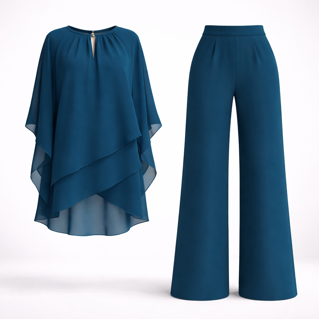 Giovanna | Layered Top and Wide-Leg Trousers Set