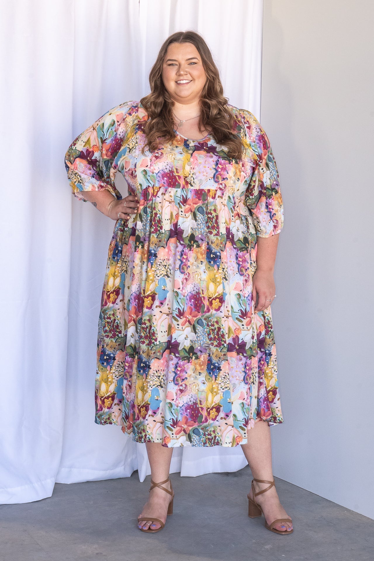 Effortless Women's Floral Midi Dress — product view 6