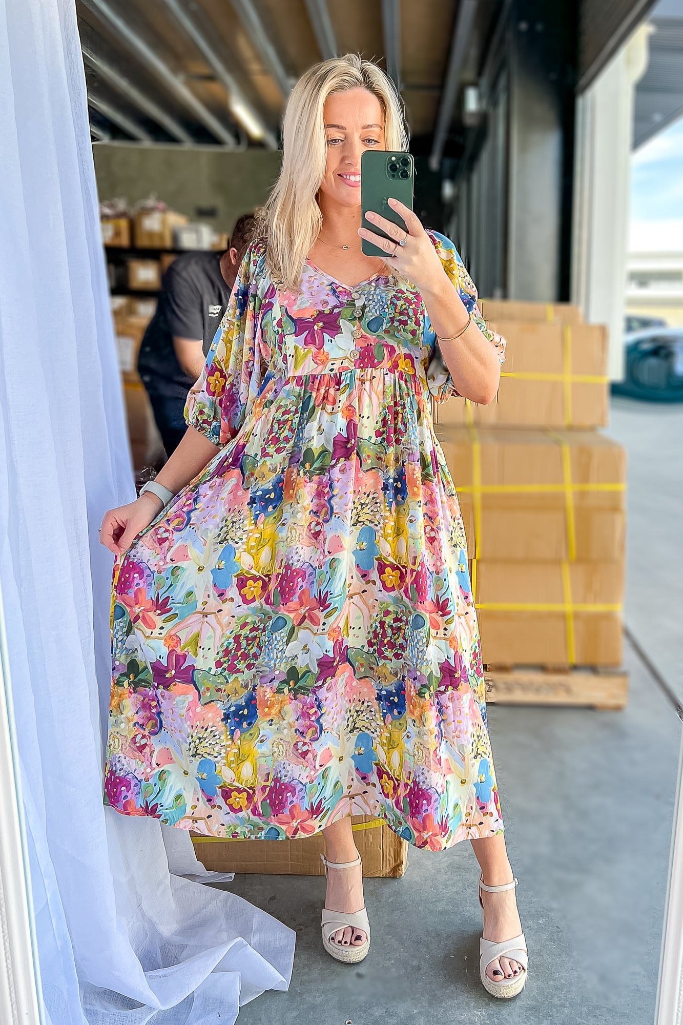 Effortless Women's Floral Midi Dress — product view 3