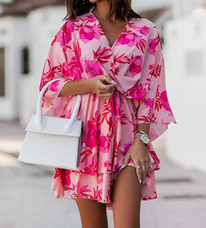 Mini Dress | Women's Floral Ruffle Sofia Bellini