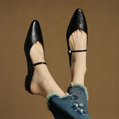 Refined Women's Pointed-Toe Slingback Ballet Flats — product view 18