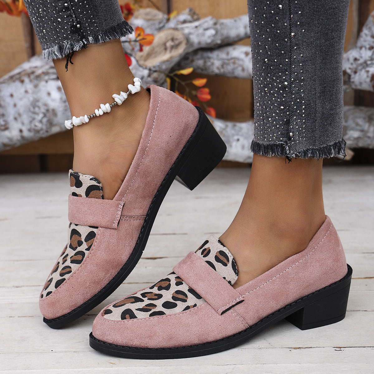 Loafers | Women's Suede Leopard Print Remy