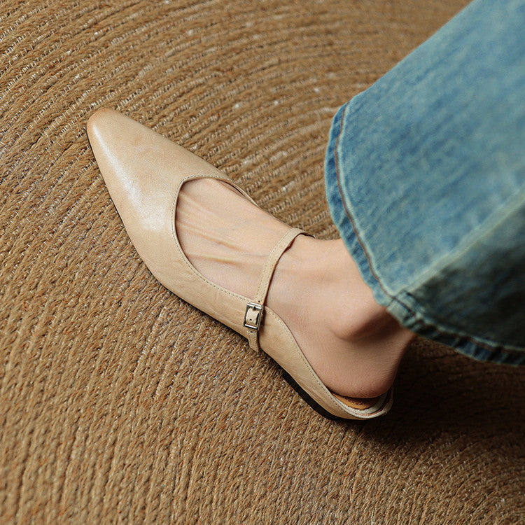 Refined Women's Pointed-Toe Slingback Ballet Flats — product view 3
