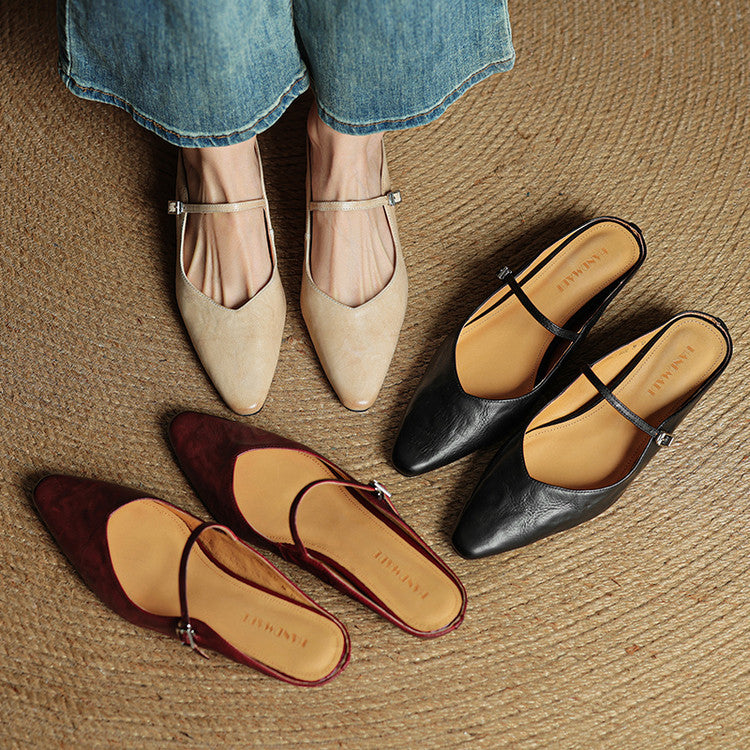 Refined Women's Pointed-Toe Slingback Ballet Flats — product view 8