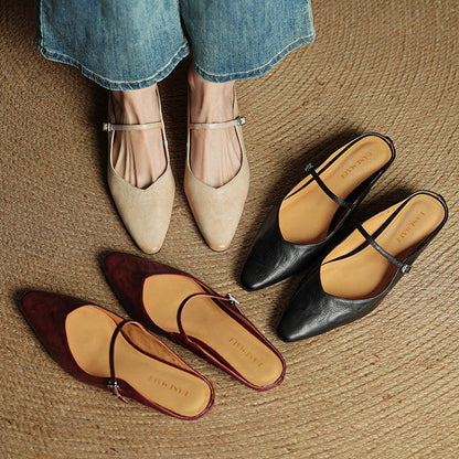 Refined Women's Pointed-Toe Slingback Ballet Flats — product view 8