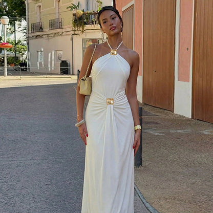 Halter Maxi Dress | Women's Elegant Phoebe