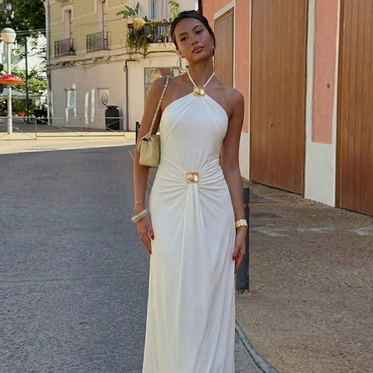 Halter Maxi Dress | Women's Elegant Phoebe