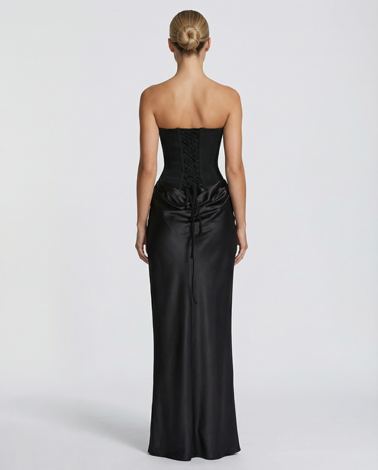 Maxi Dress | Women's Satin Corset Vivienne Moretti