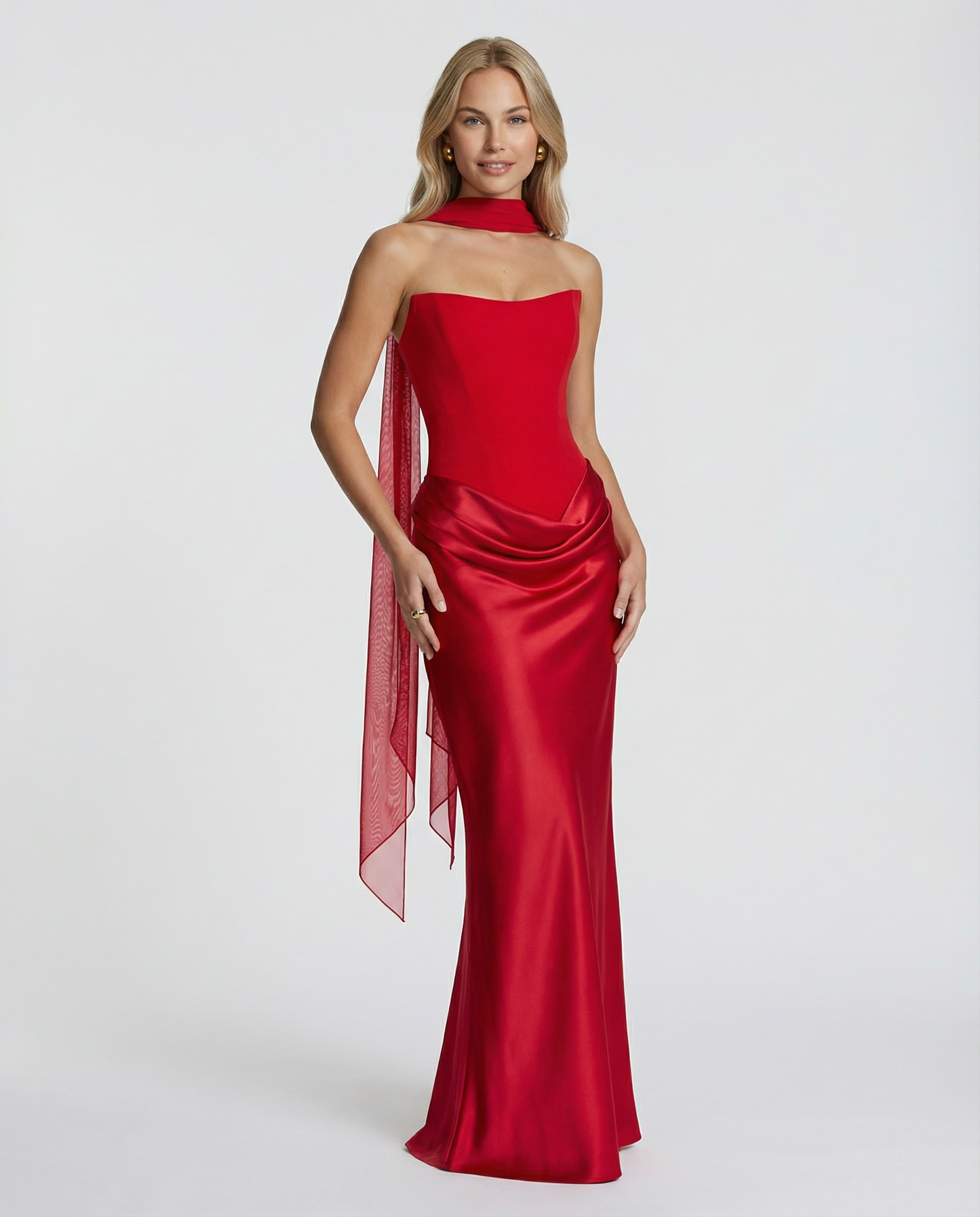 Maxi Dress | Women's Satin Corset Vivienne Moretti