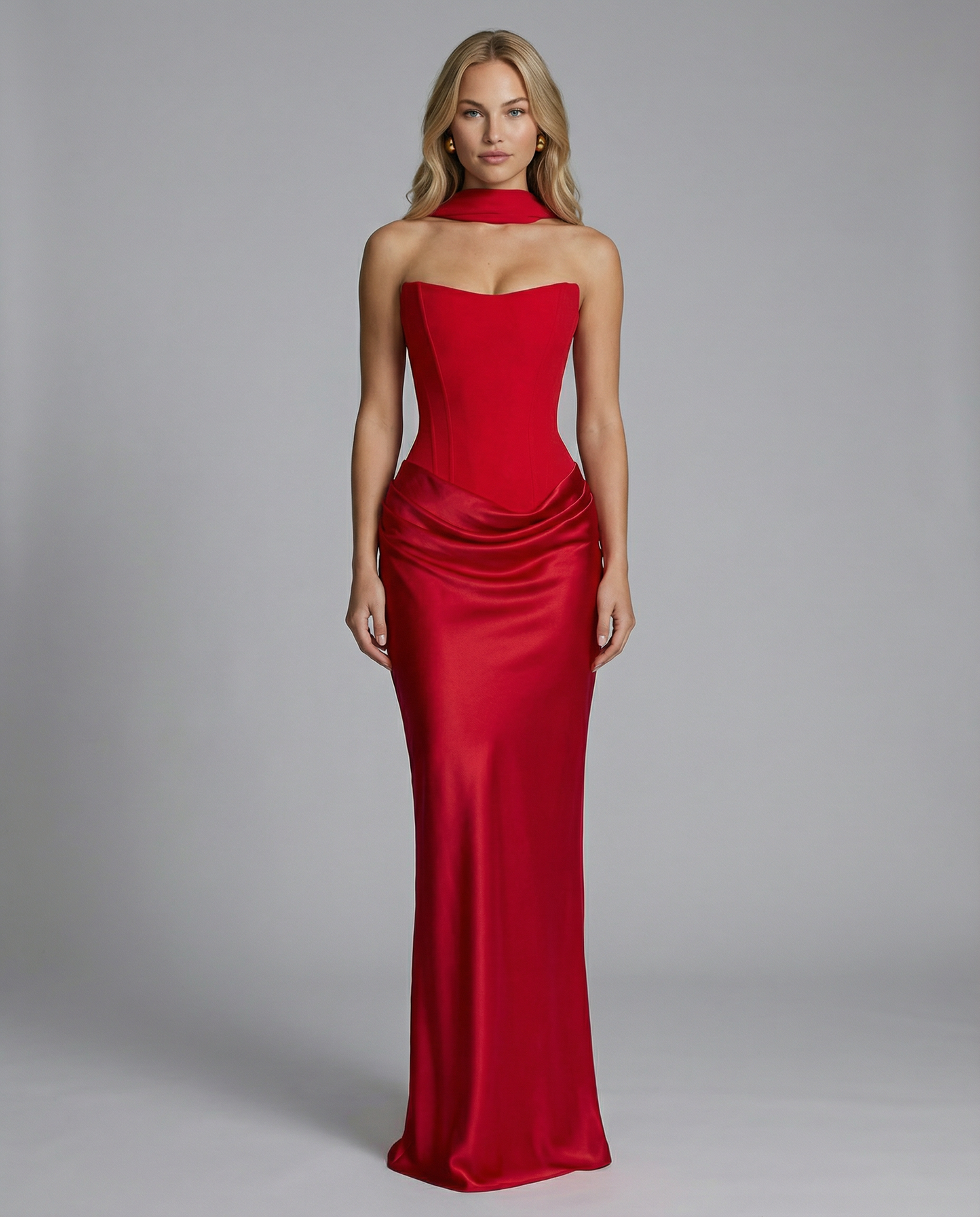 Maxi Dress | Women's Satin Corset Vivienne Moretti