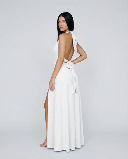 Halter Maxi Dress | Women's Elegant Isabella Romano