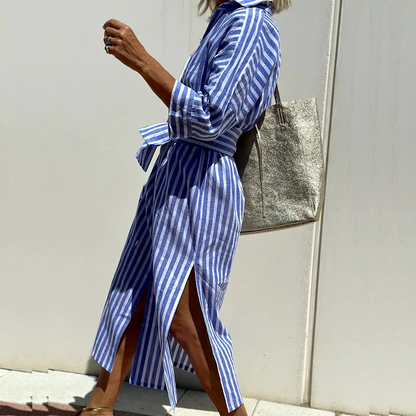 Shirt Dress | Women's Elegant Striped Asher