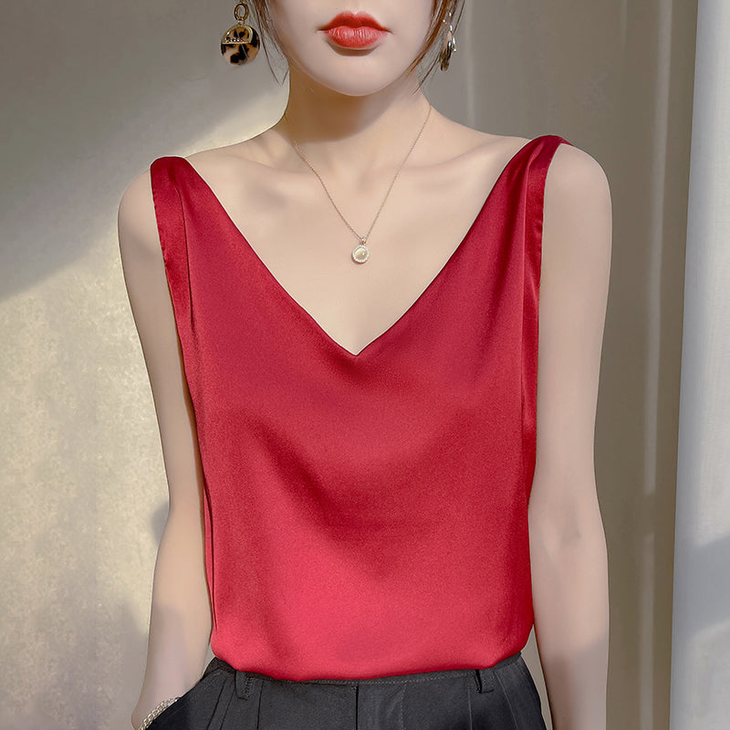 Sleeveless Top | Women's Everyday Satin Mia