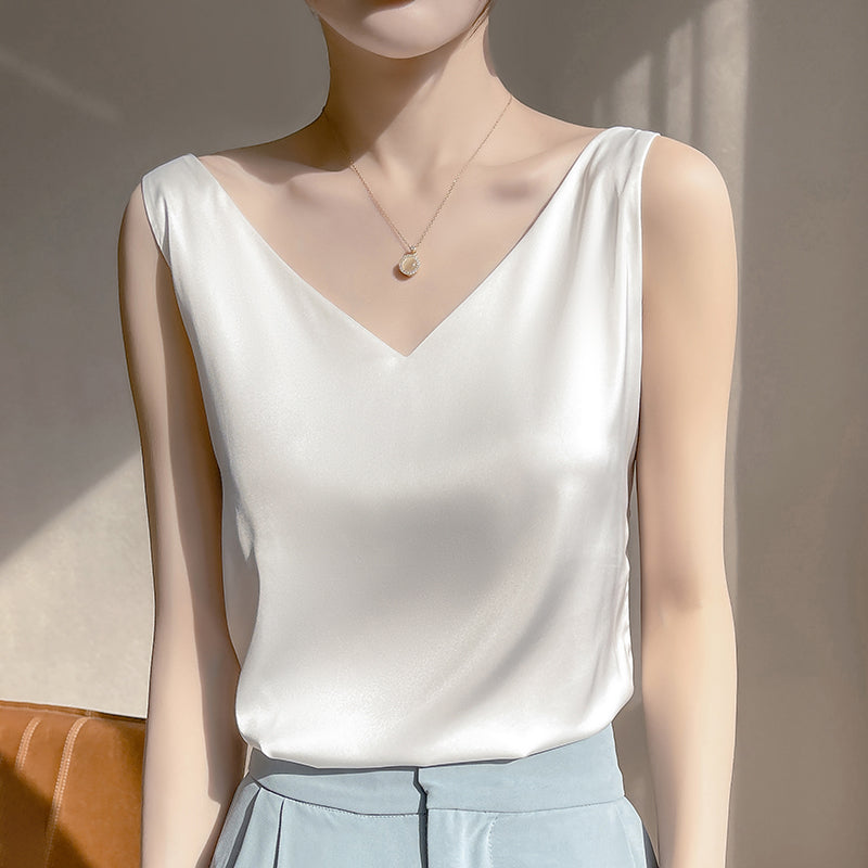 Sleeveless Top | Women's Everyday Satin Mia