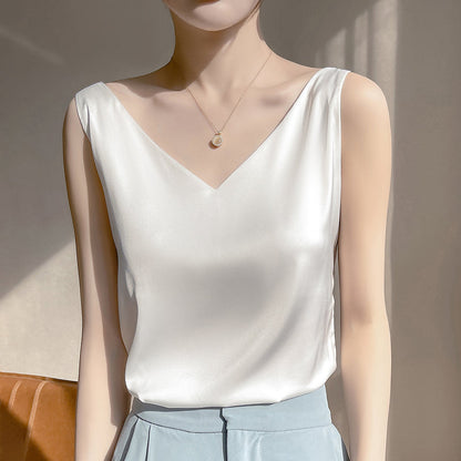 Sleeveless Top | Women's Everyday Satin Mia
