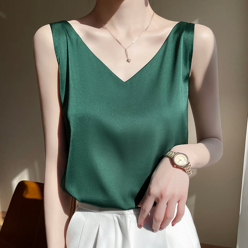 Sleeveless Top | Women's Everyday Satin Mia